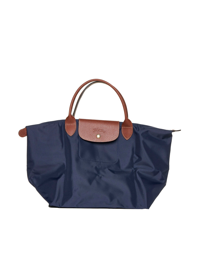 Longchamp Top Handle Bag — Navy Polyamide