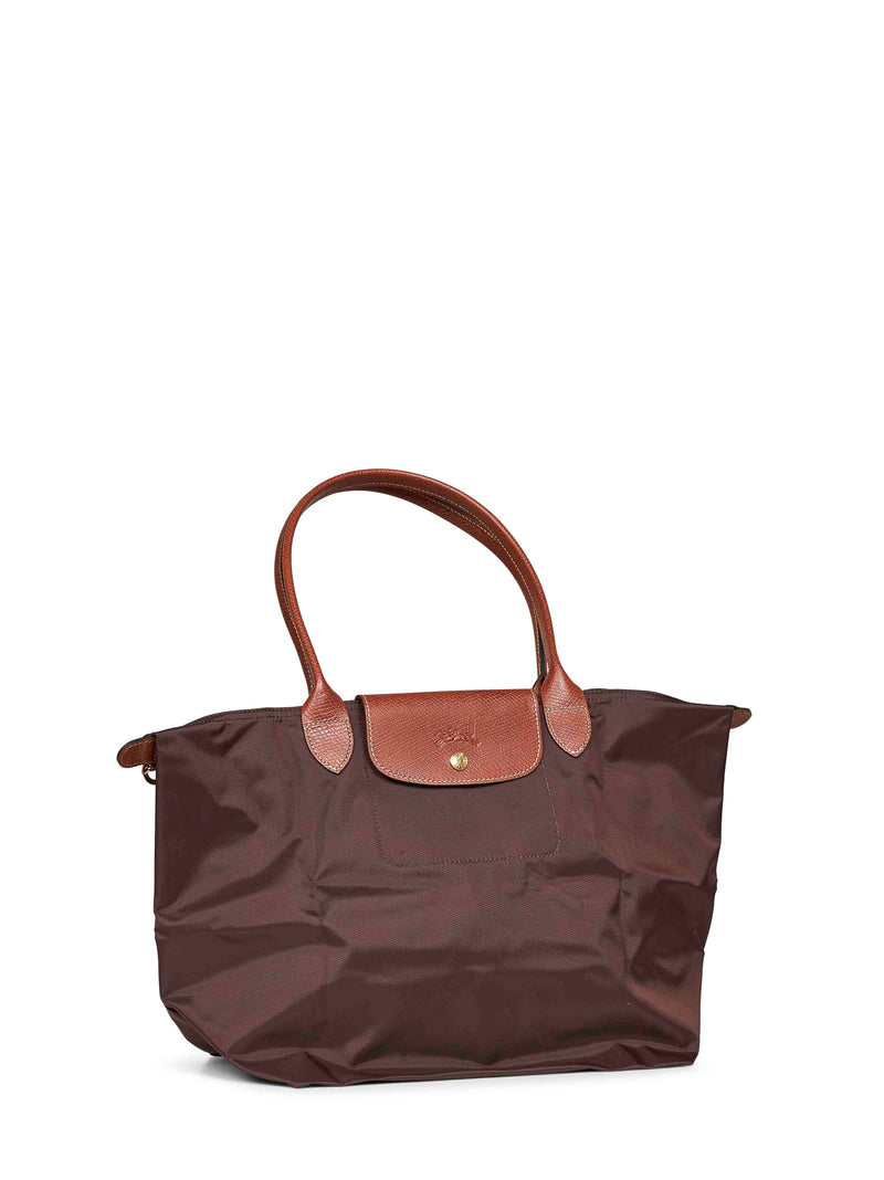 Longchamp Le Pliage Original L Shoulder Bag — Brown Polyamide