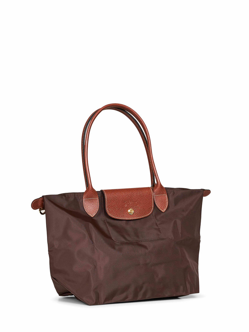 Longchamp Le Pliage Original Shoulder Bag — Brown Polyamide