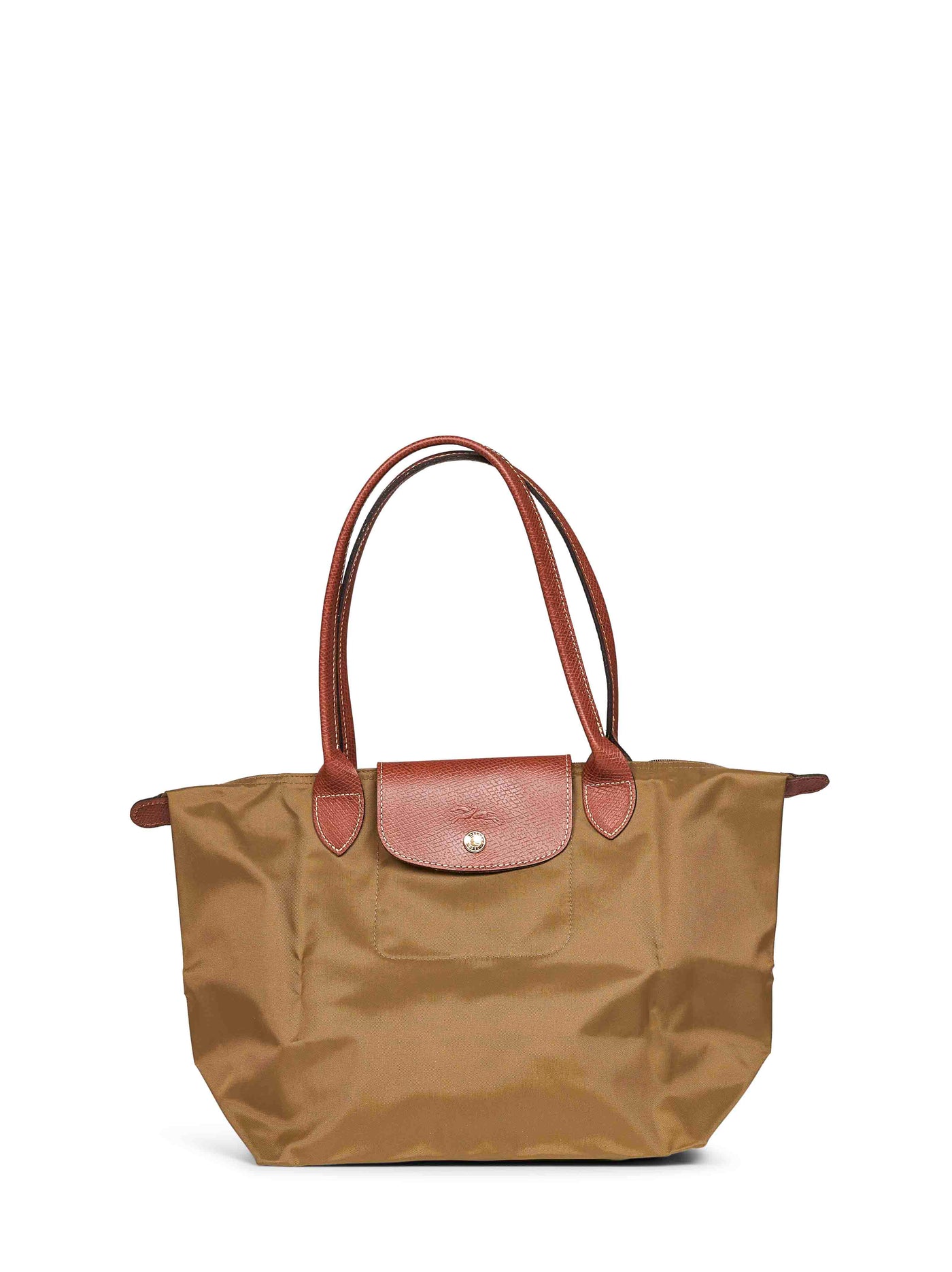 Longchamp Le Pliage Shoulder Bag — Beige Polyamide