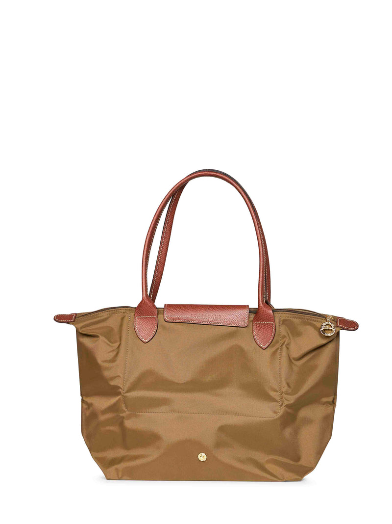 Longchamp Le Pliage Shoulder Bag — Beige Polyamide