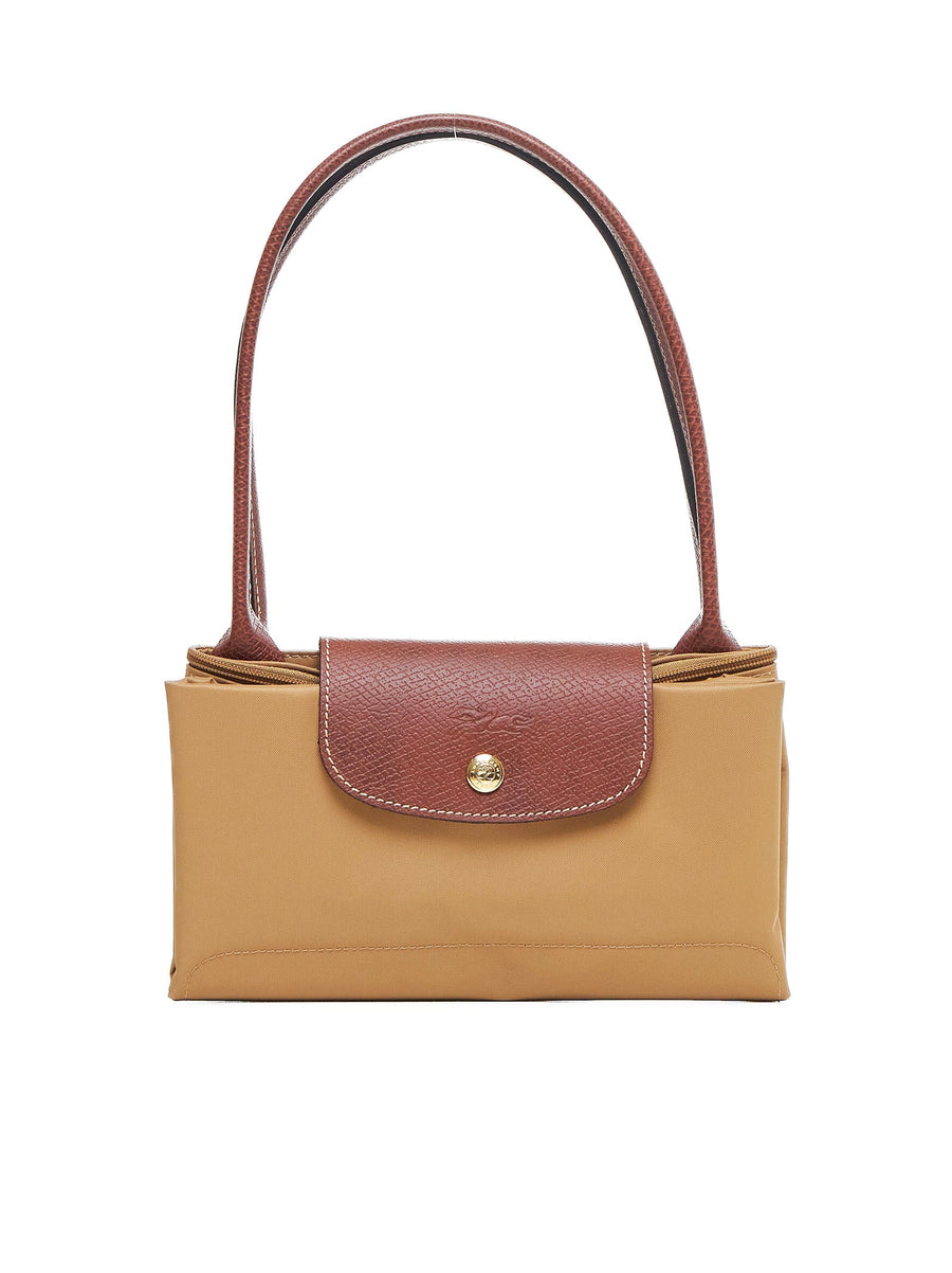 Longchamp Le Pliage Original M Shoulder Bag — Beige Polyamide