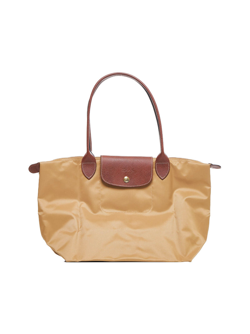 Longchamp Le Pliage Original M Shoulder Bag — Beige Polyamide