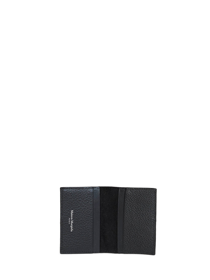 Maison Margiela Dress-Age Card Wallet — Black Calf Leather & Purses