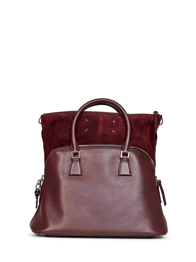 Maison Margiela 5ac Shoulder Bag — Burgundy Calf Leather