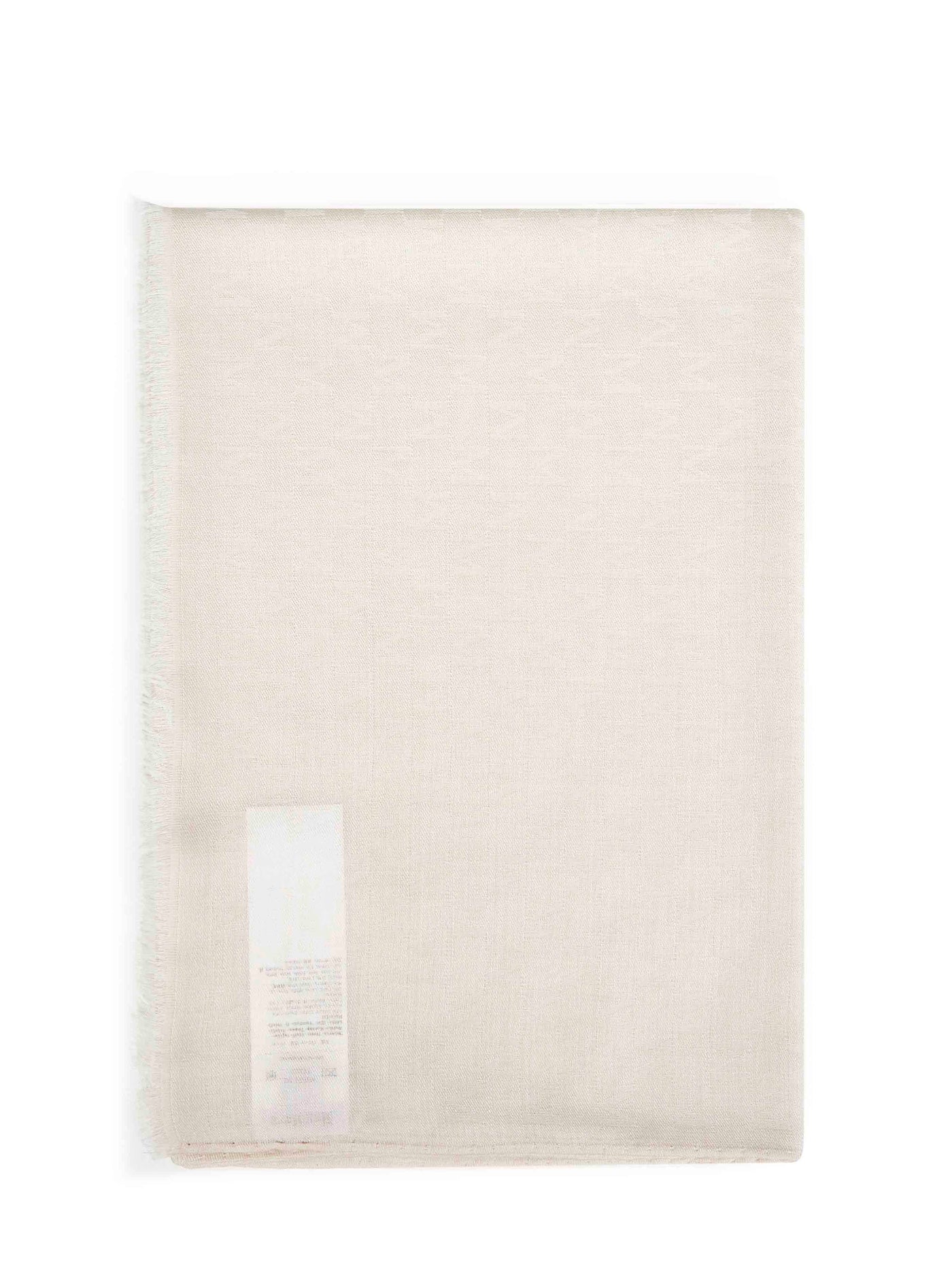 Max Mara Monogram Jacquard Scarf — Ivory Cotton Scarfs