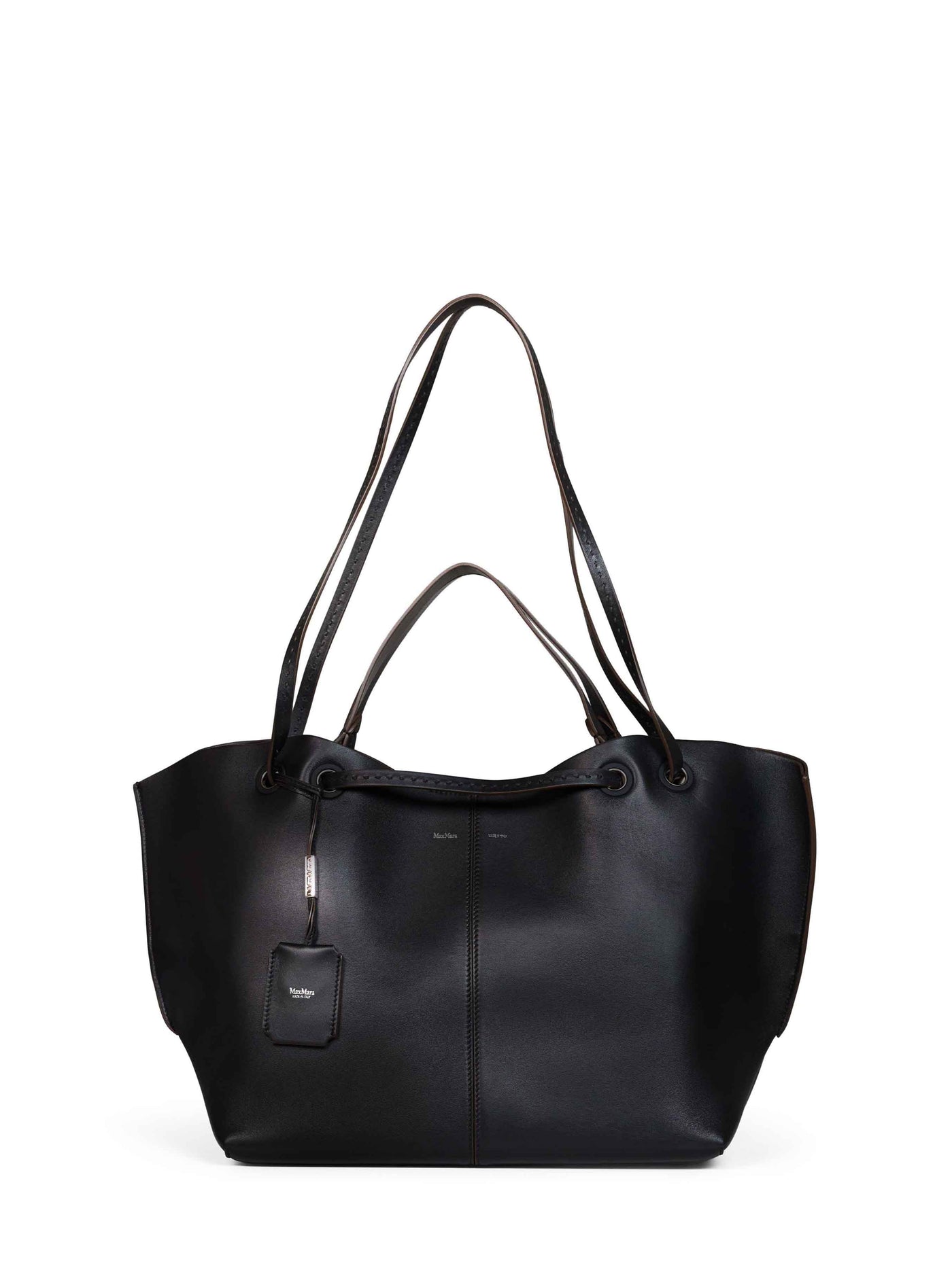 Max Mara Mixeddouble Shoulder Bag — Black Lambskin