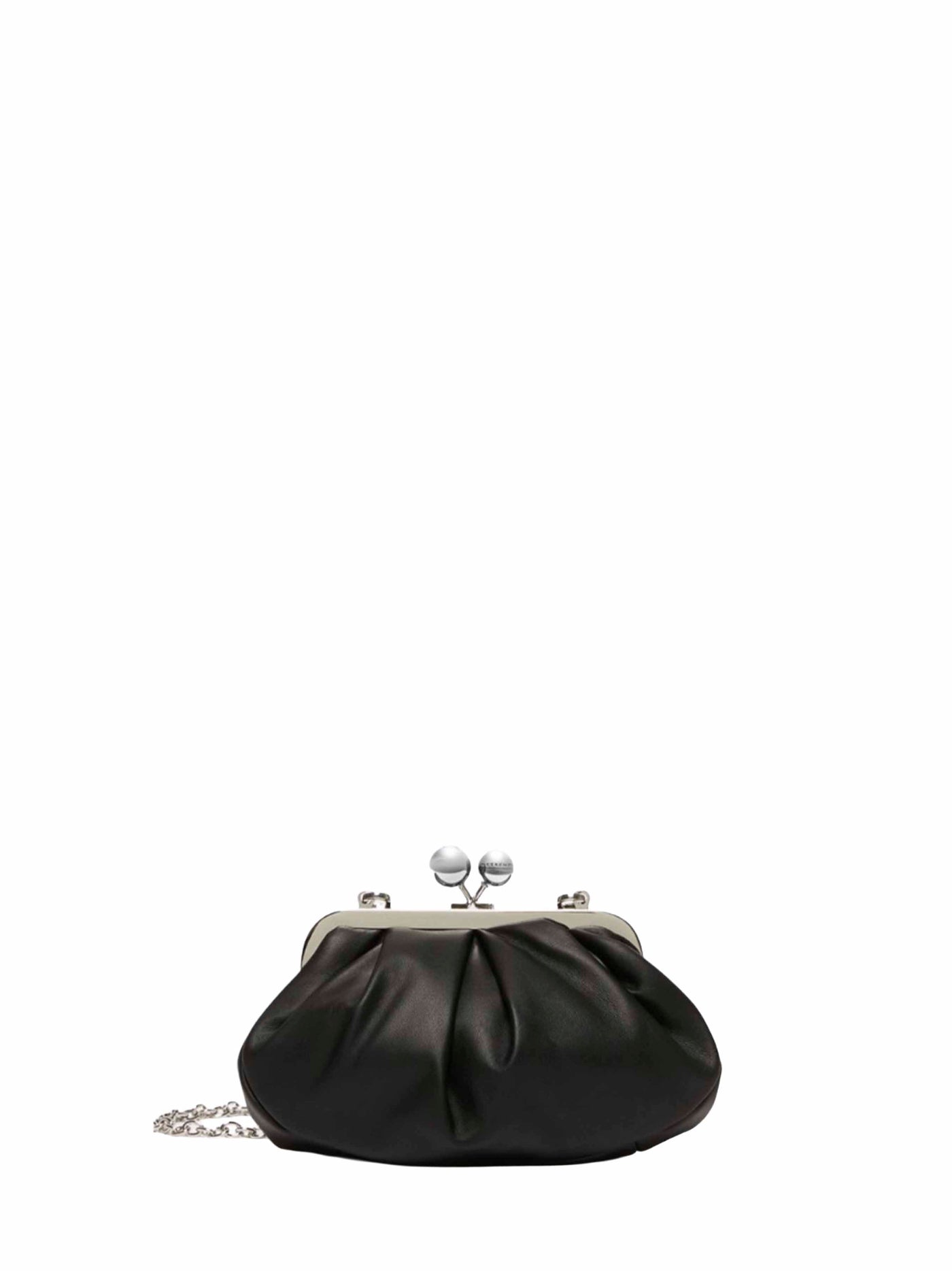 Weekend Max Mara Prati Clutch — Black Leather