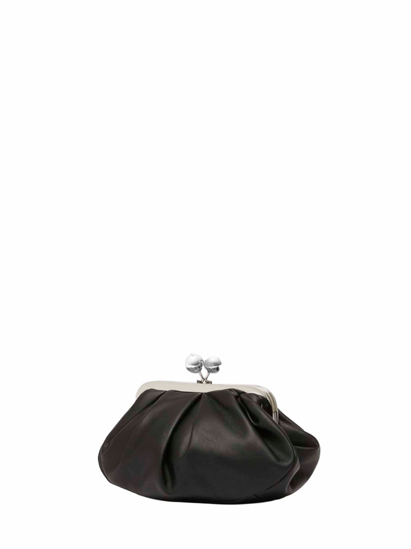 Weekend Max Mara Prati Clutch — Black Leather