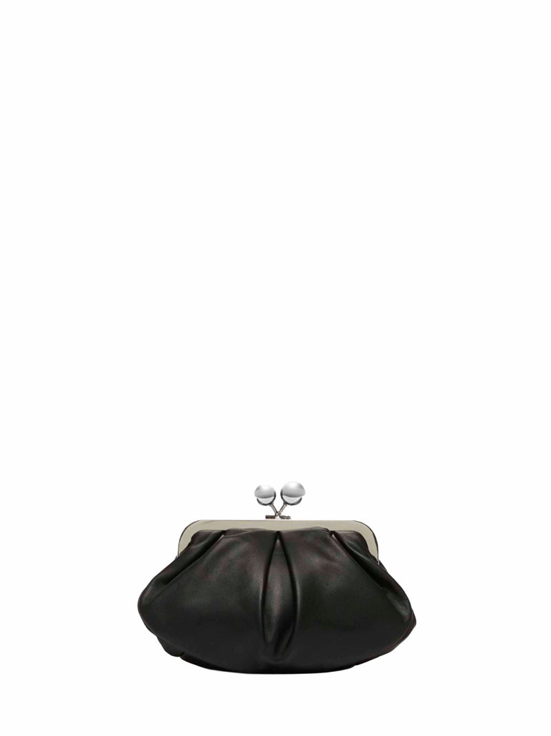 Weekend Max Mara Prati Clutch — Black Leather