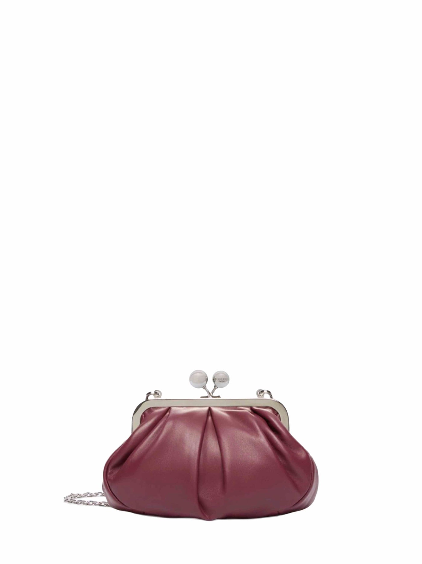 Weekend Max Mara Clutch — Burgundy Leather