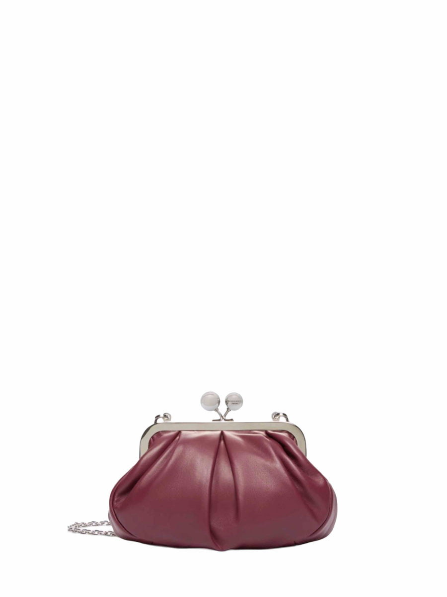 Weekend Max Mara Clutch — Burgundy Leather