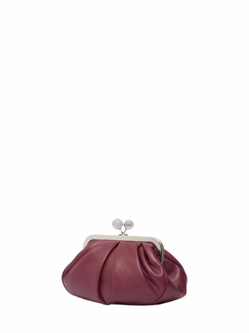 Weekend Max Mara Clutch — Burgundy Leather