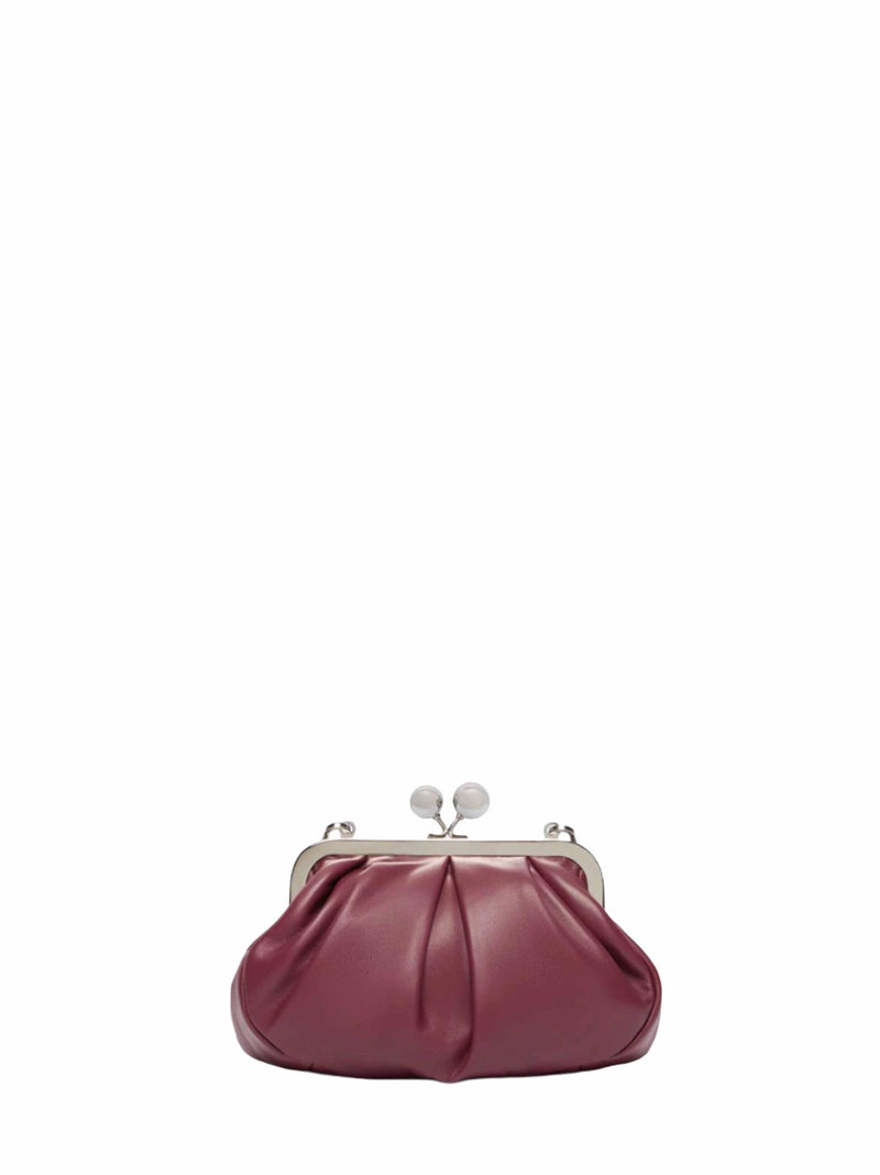 Weekend Max Mara Clutch — Burgundy Leather
