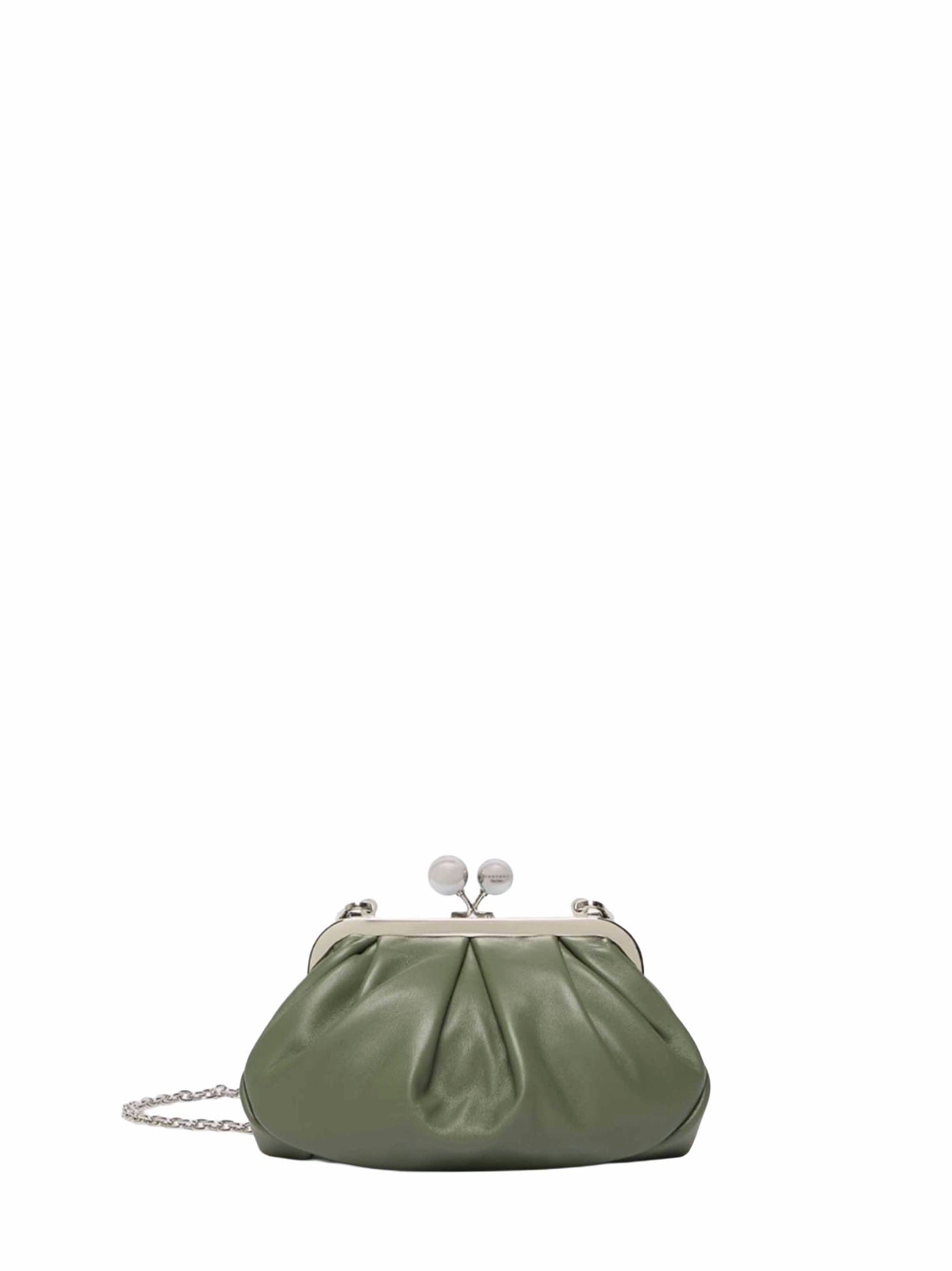 Weekend Max Mara Clutch — Green Leather