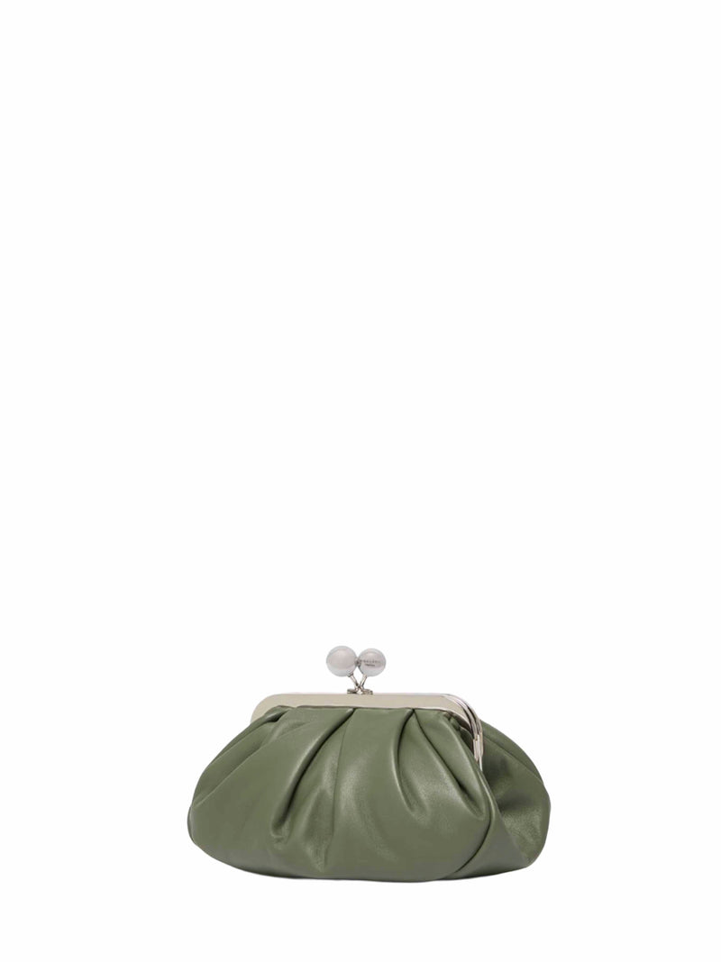 Weekend Max Mara Clutch — Green Leather