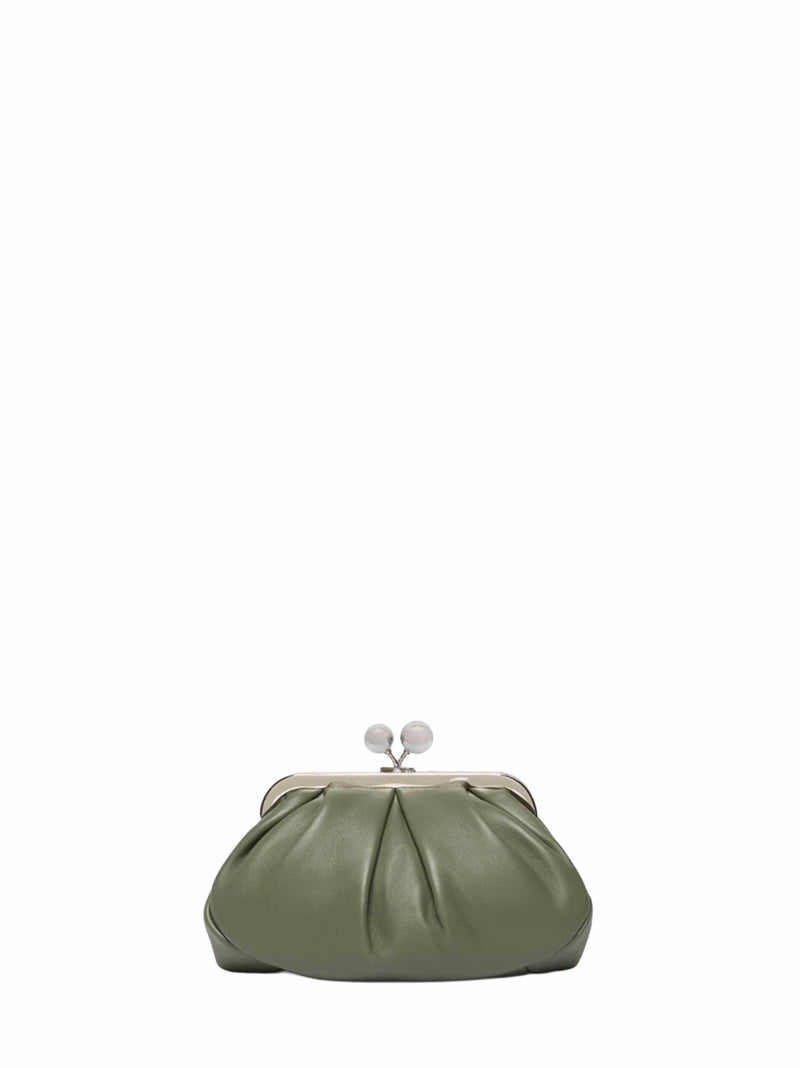 Weekend Max Mara Clutch — Green Leather