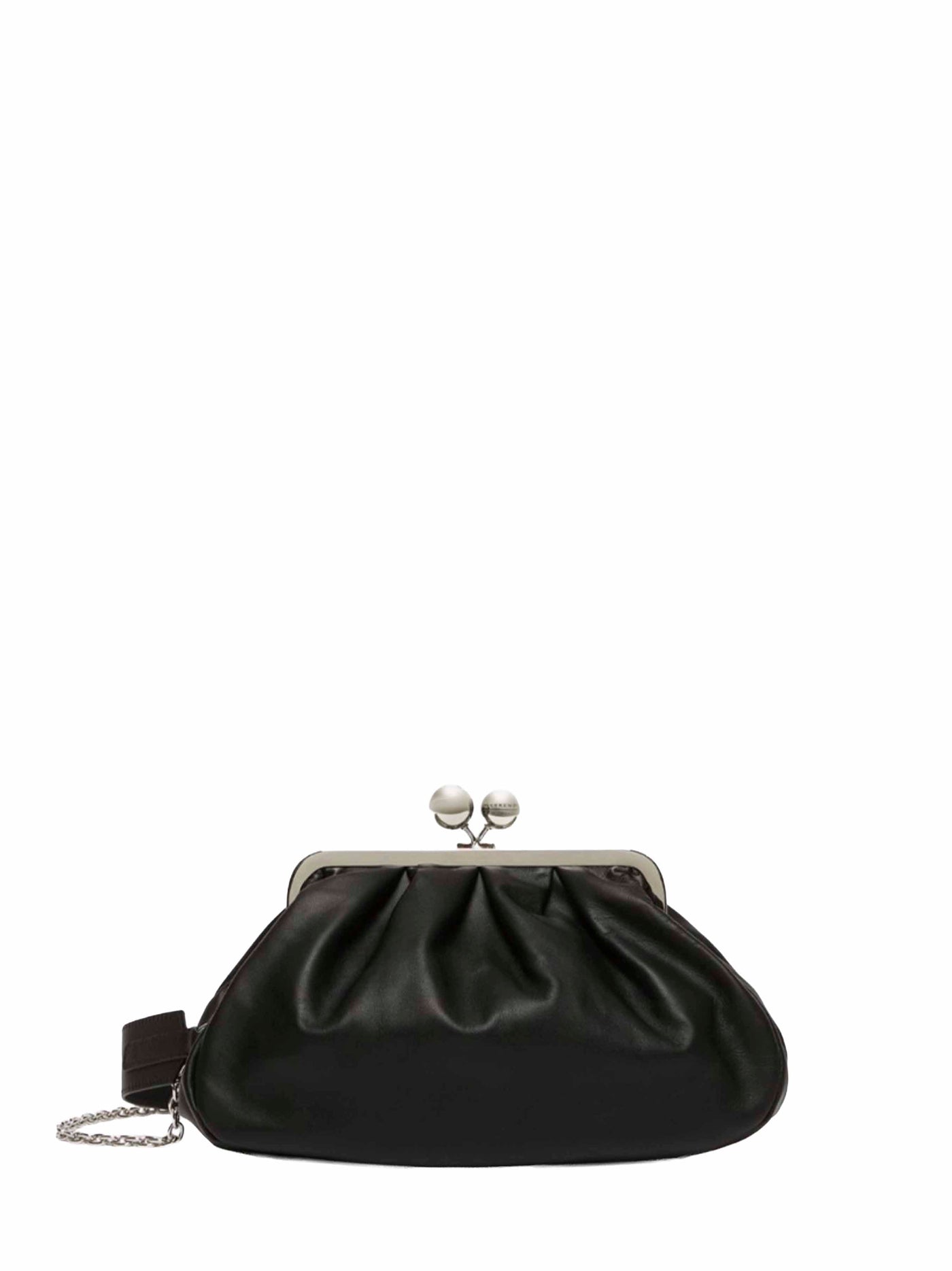 Weekend Max Mara Cubico Clutch — Black Leather