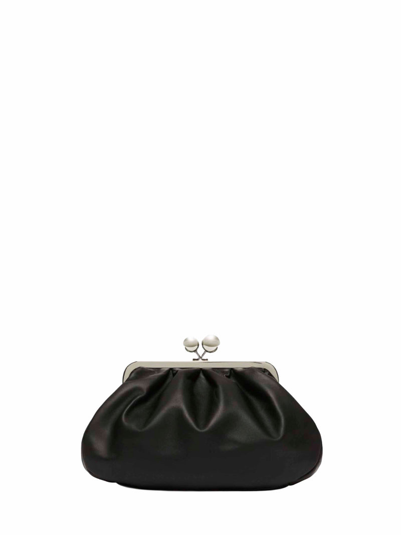 Weekend Max Mara Cubico Clutch — Black Leather
