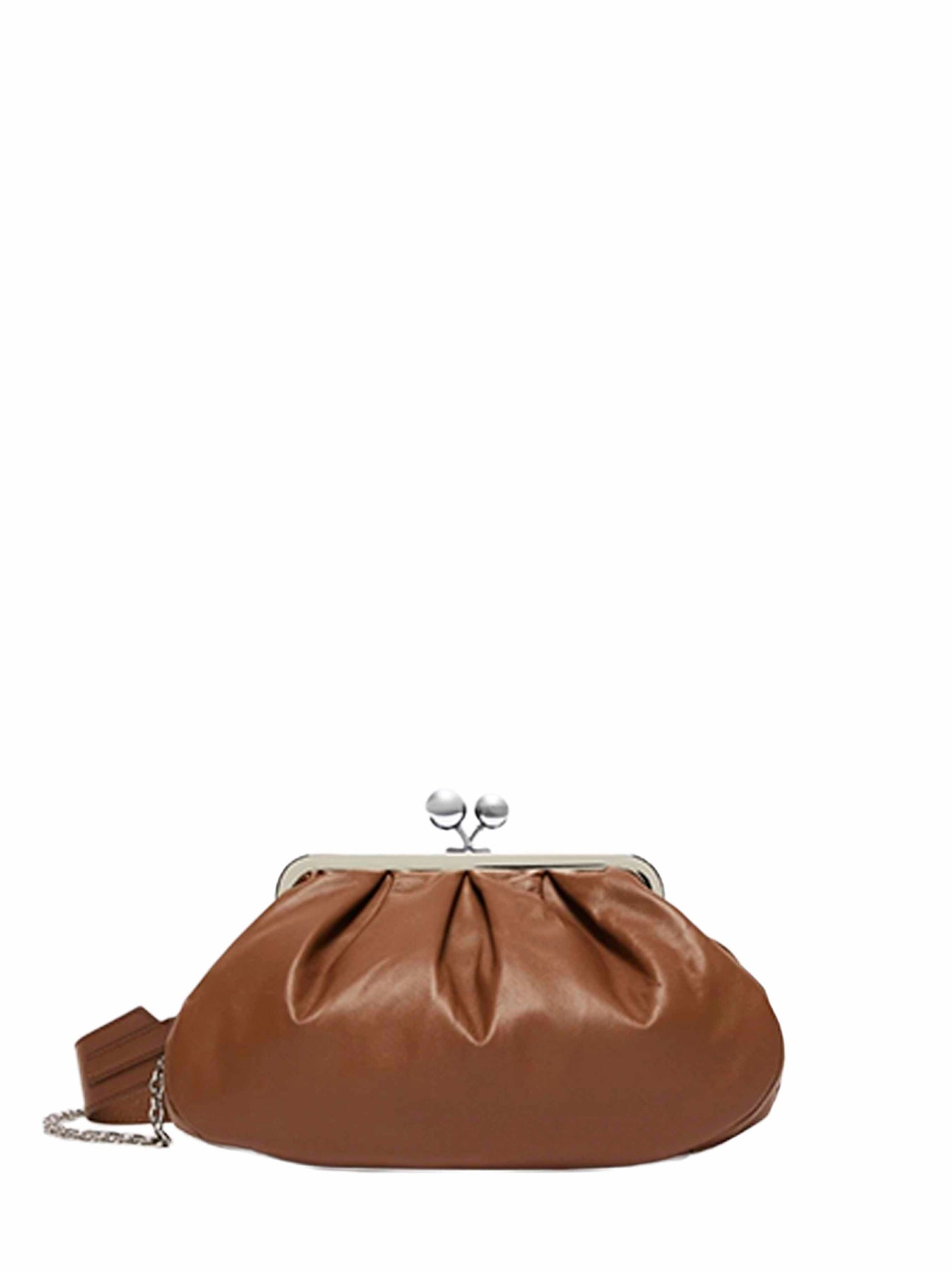 Weekend Max Mara Clutch — Brown Leather