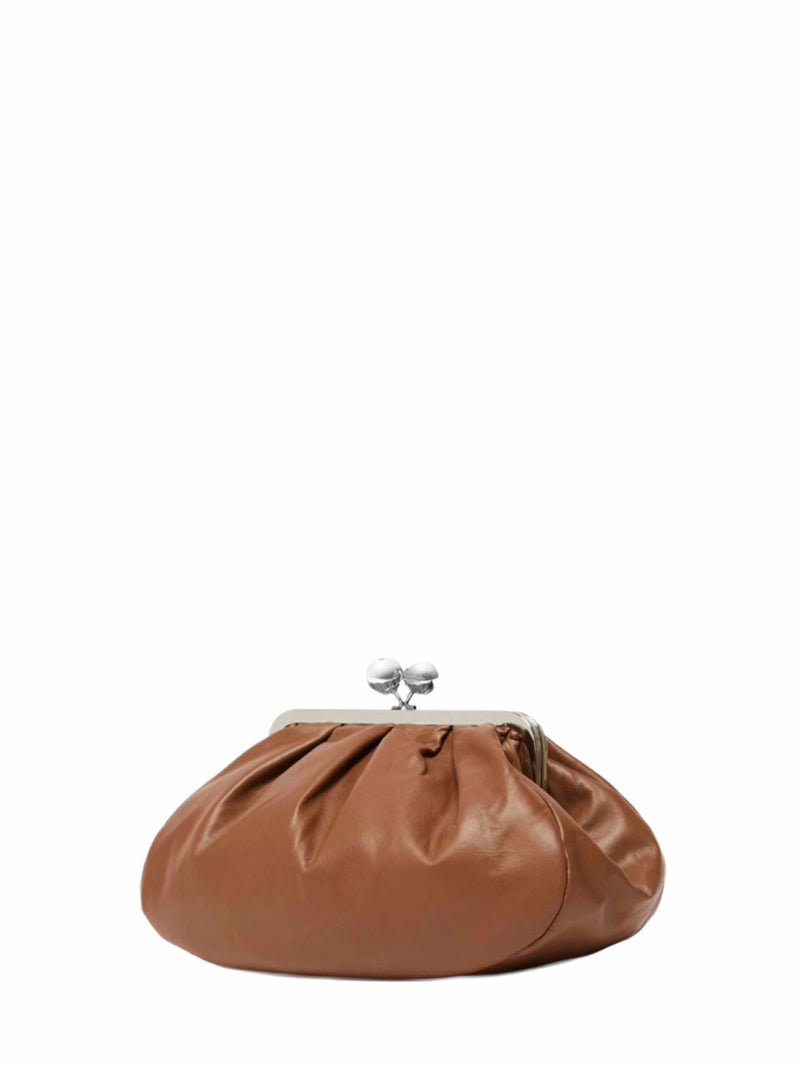 Weekend Max Mara Clutch — Brown Leather