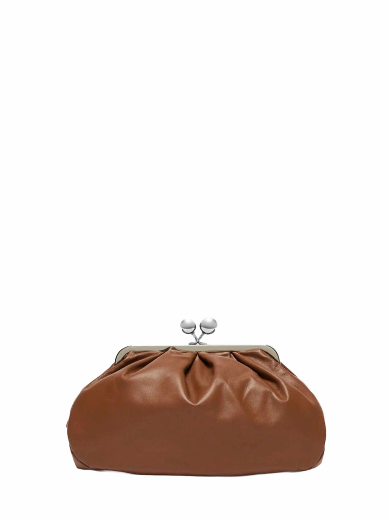Weekend Max Mara Clutch — Brown Leather