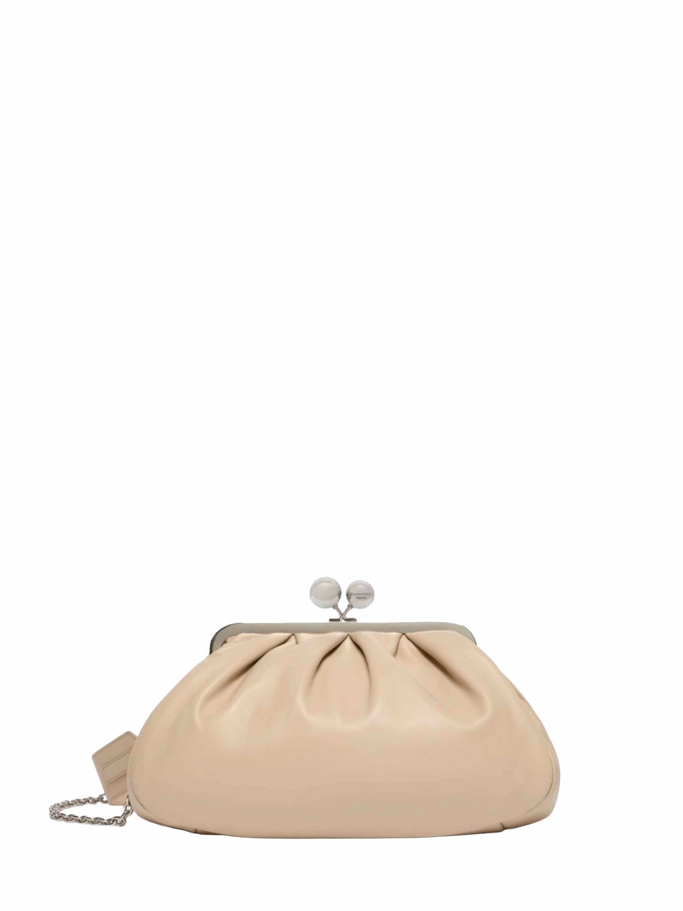 Weekend Max Mara Clutch — Beige Leather
