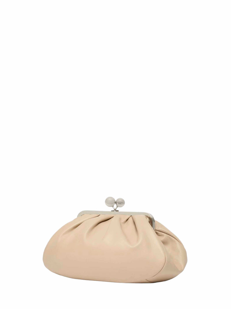 Weekend Max Mara Clutch — Beige Leather