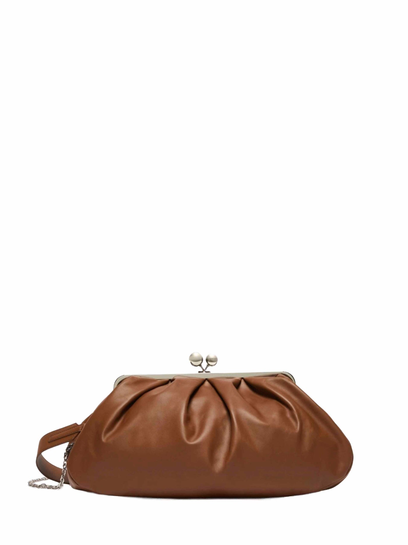 Weekend Max Mara Clutch — Brown Leather