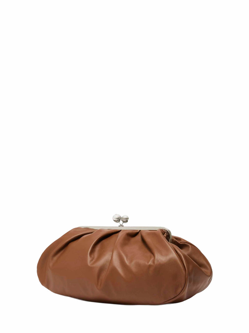 Weekend Max Mara Clutch — Brown Leather
