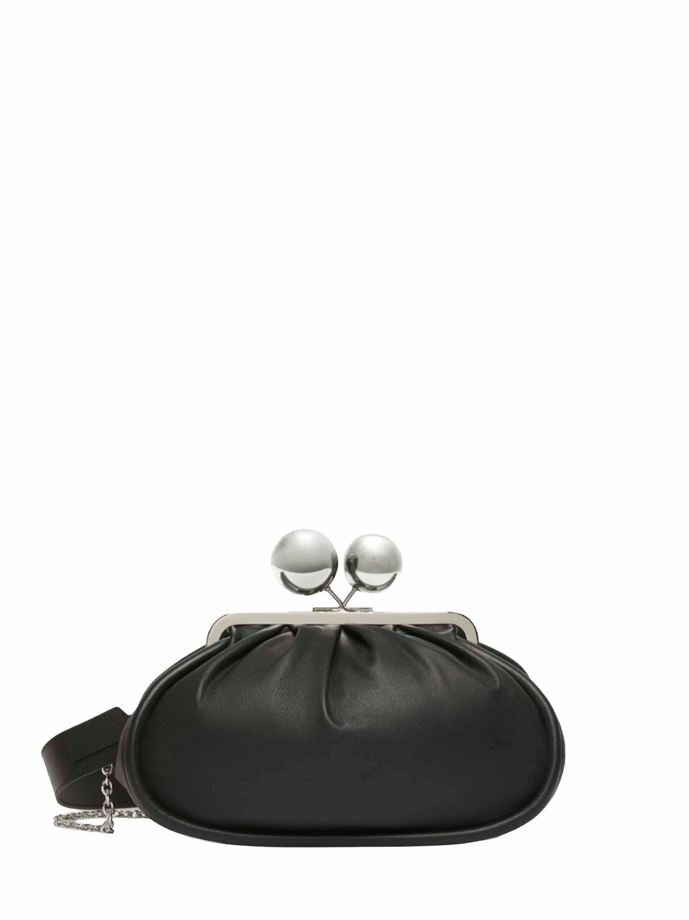 Weekend Max Mara Nappa Leather Clutch — Black