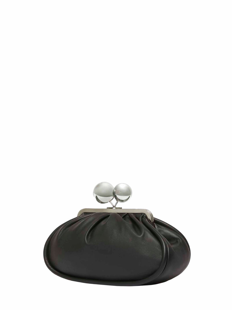 Weekend Max Mara Nappa Leather Clutch — Black