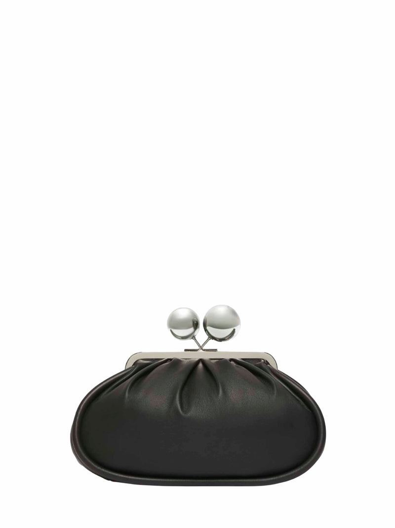 Weekend Max Mara Nappa Leather Clutch — Black