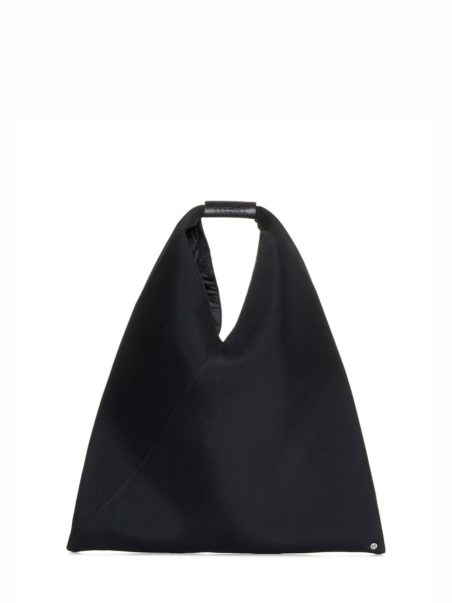 Mm6 Maison Margiela Japanese Shoulder Bag — Black Calf Leather Hand