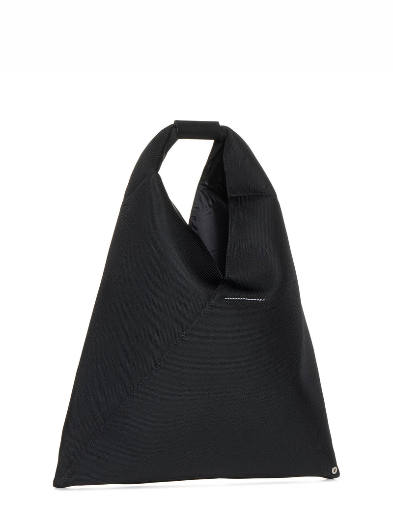 Mm6 Maison Margiela Japanese Shoulder Bag — Black Calf Leather Hand