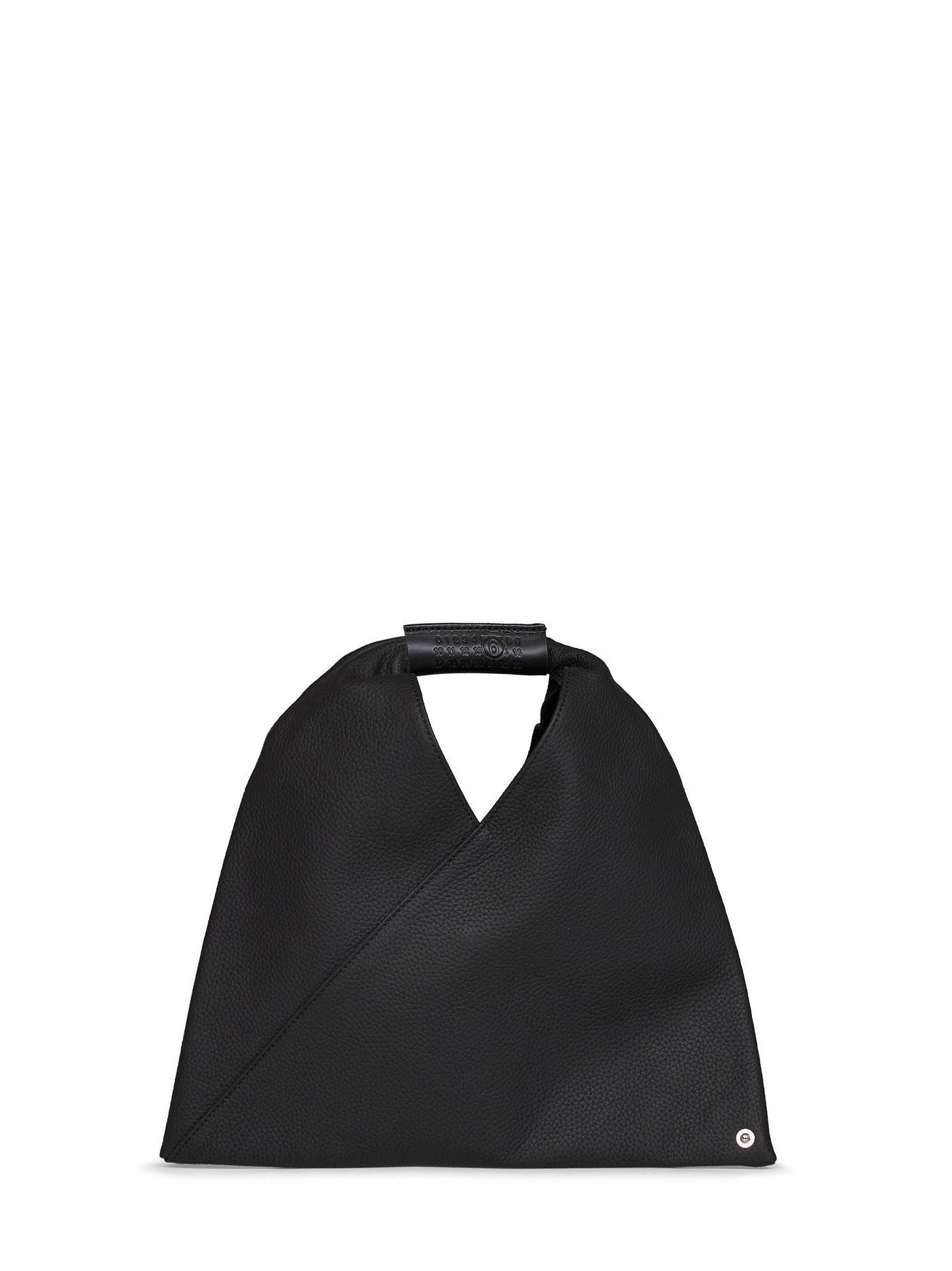 Mm6 Maison Margiela Top Handle Bag — Black Calf Leather