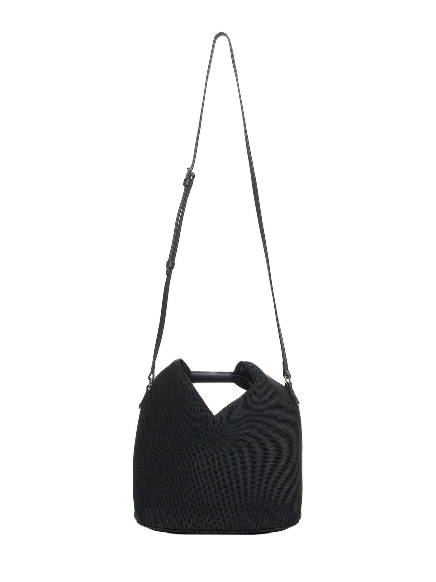 Mm6 Maison Margiela Mesh Japanese-Inspired Crossbody Bag — Black Polyester