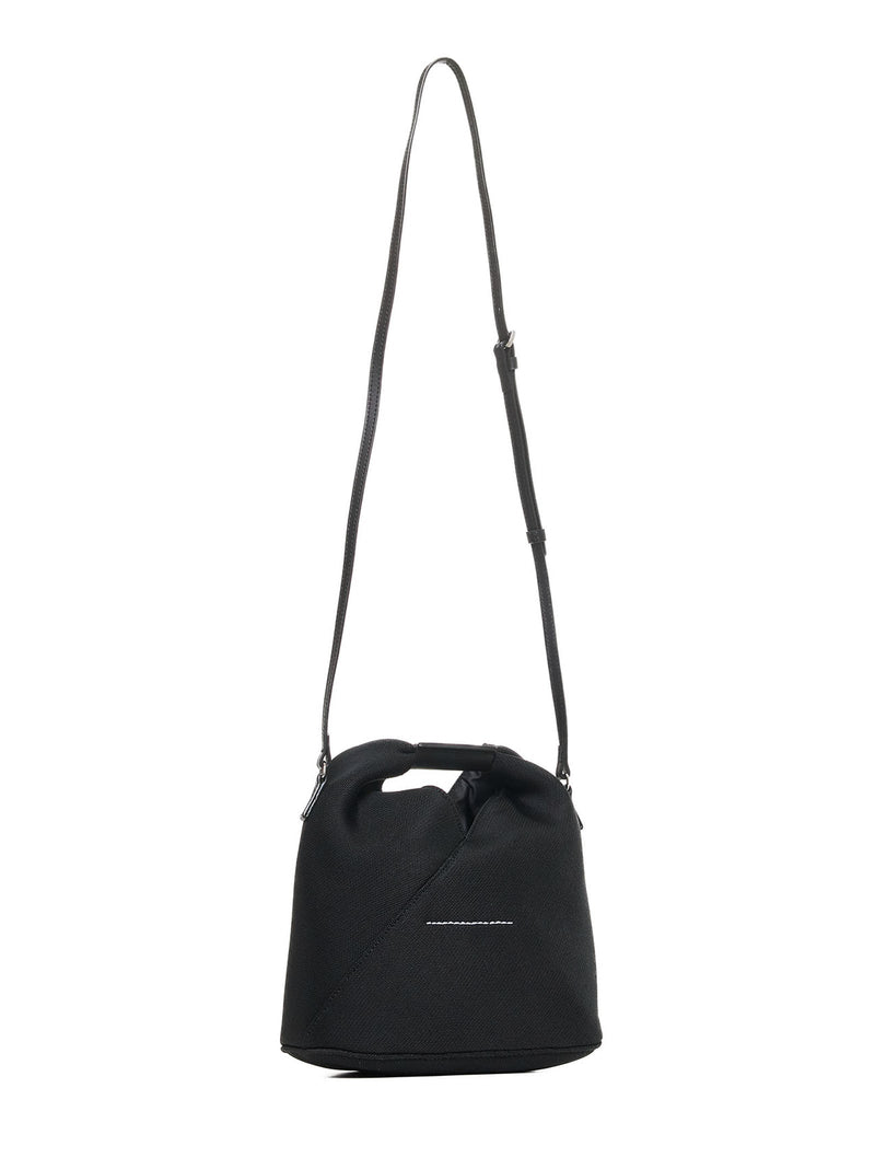 Mm6 Maison Margiela Mesh Japanese-Inspired Crossbody Bag — Black Polyester
