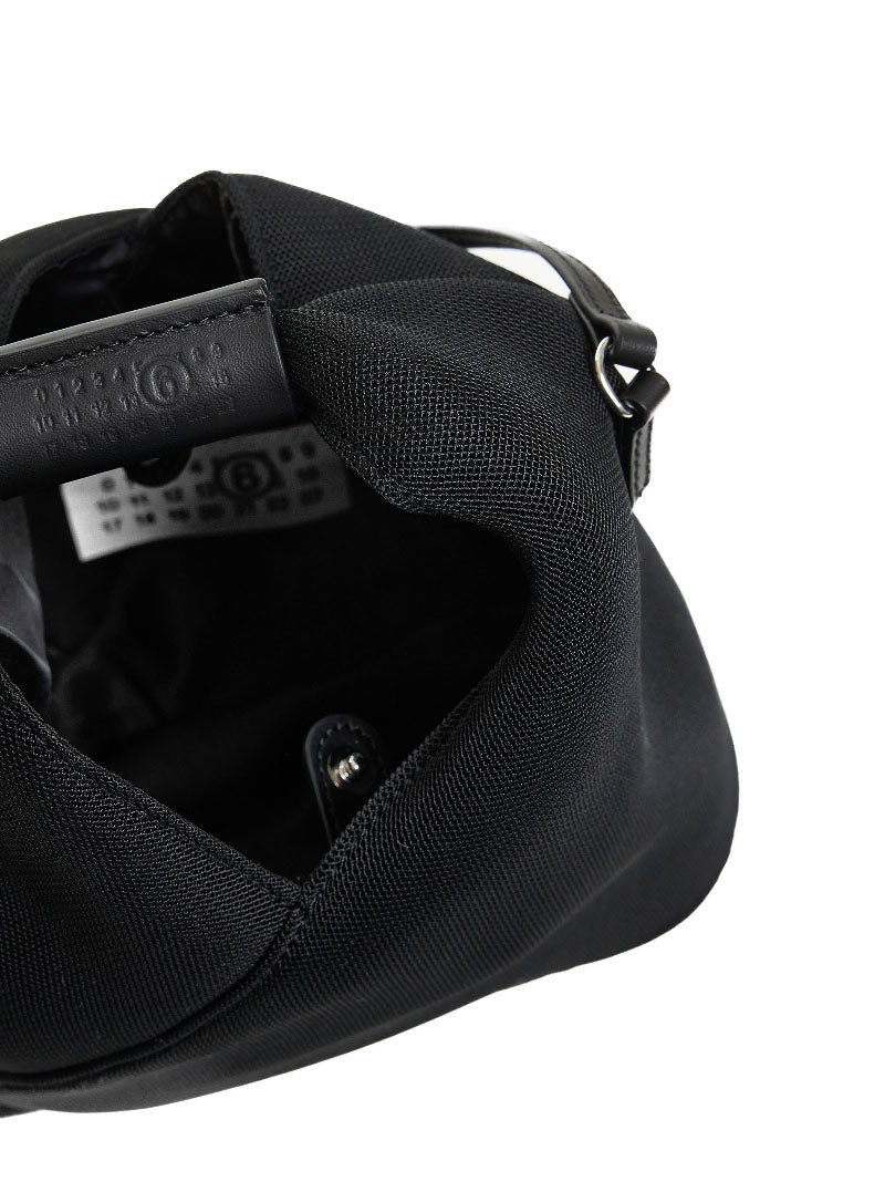 Mm6 Maison Margiela Mesh Japanese-Inspired Crossbody Bag — Black Polyester