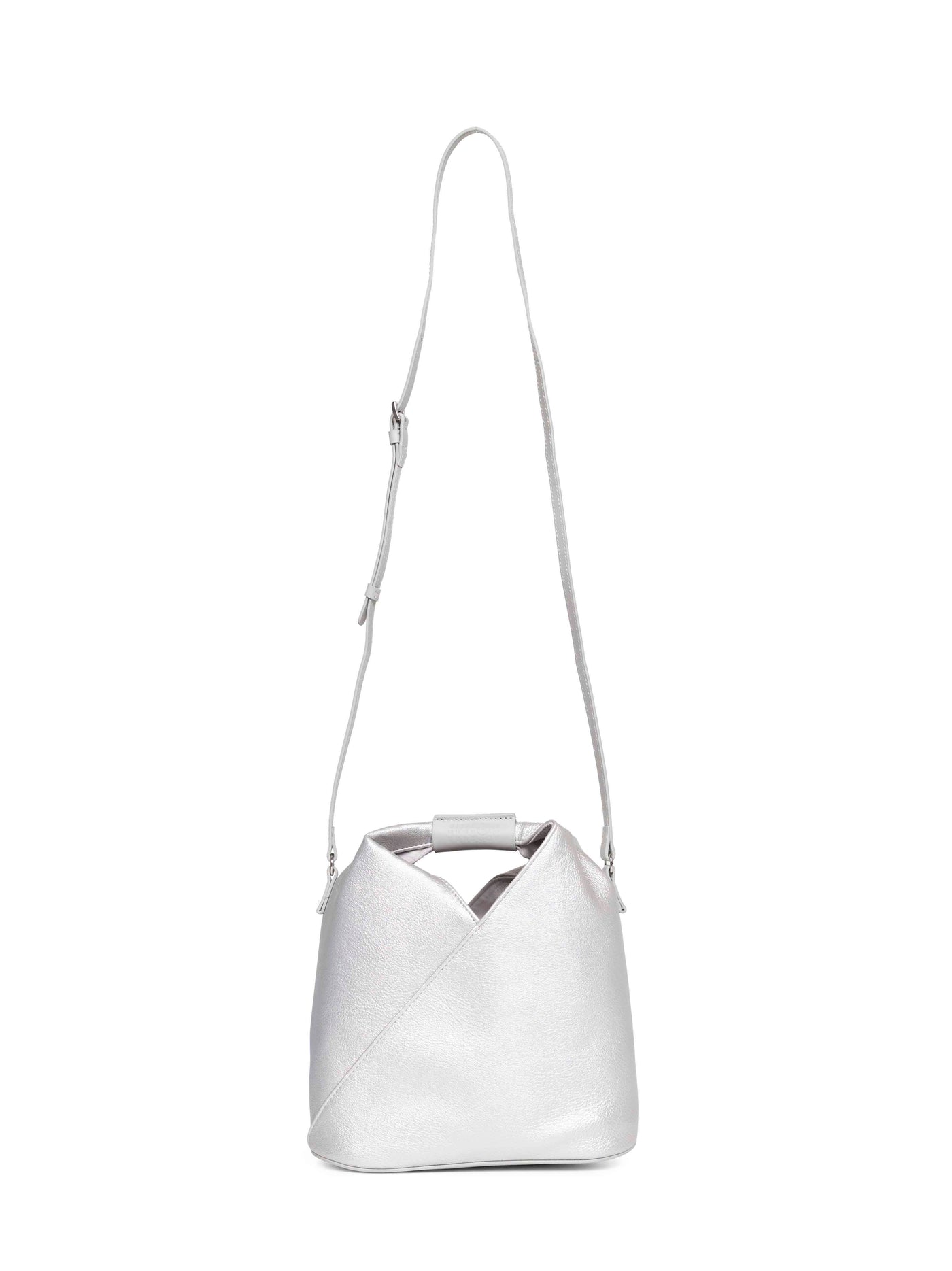 Mm6 Maison Margiela Crossbody Bag — Silver Polyurethane