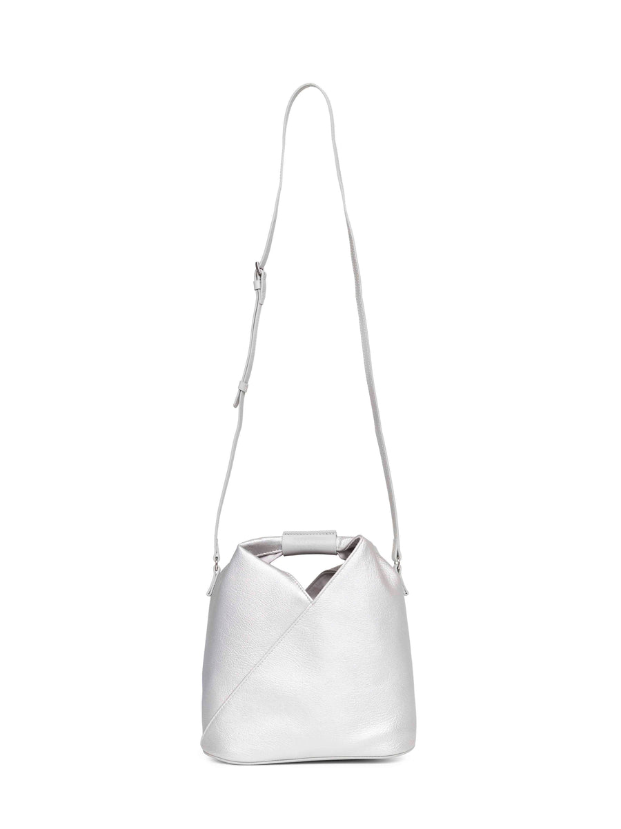 Mm6 Maison Margiela Crossbody Bag — Silver Polyurethane