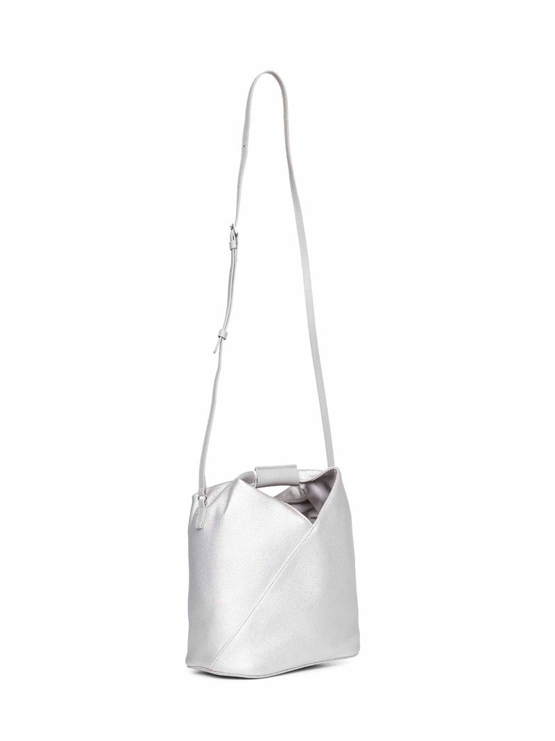 Mm6 Maison Margiela Crossbody Bag — Silver Polyurethane