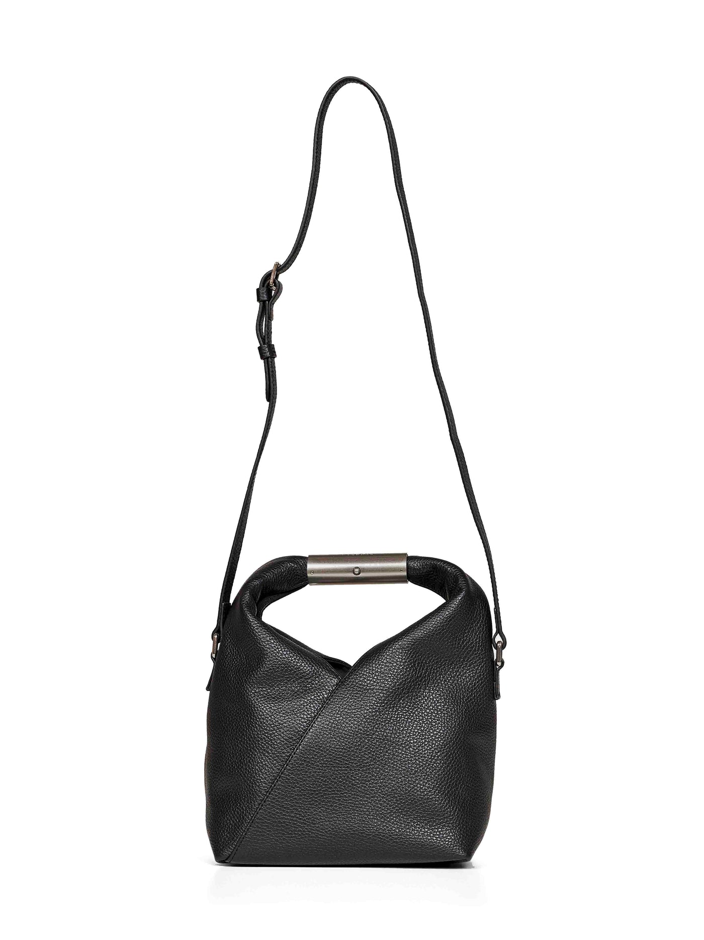 Mm6 Maison Margiela Origami-Fold Grained Leather Crossbody Bag — Black Calf