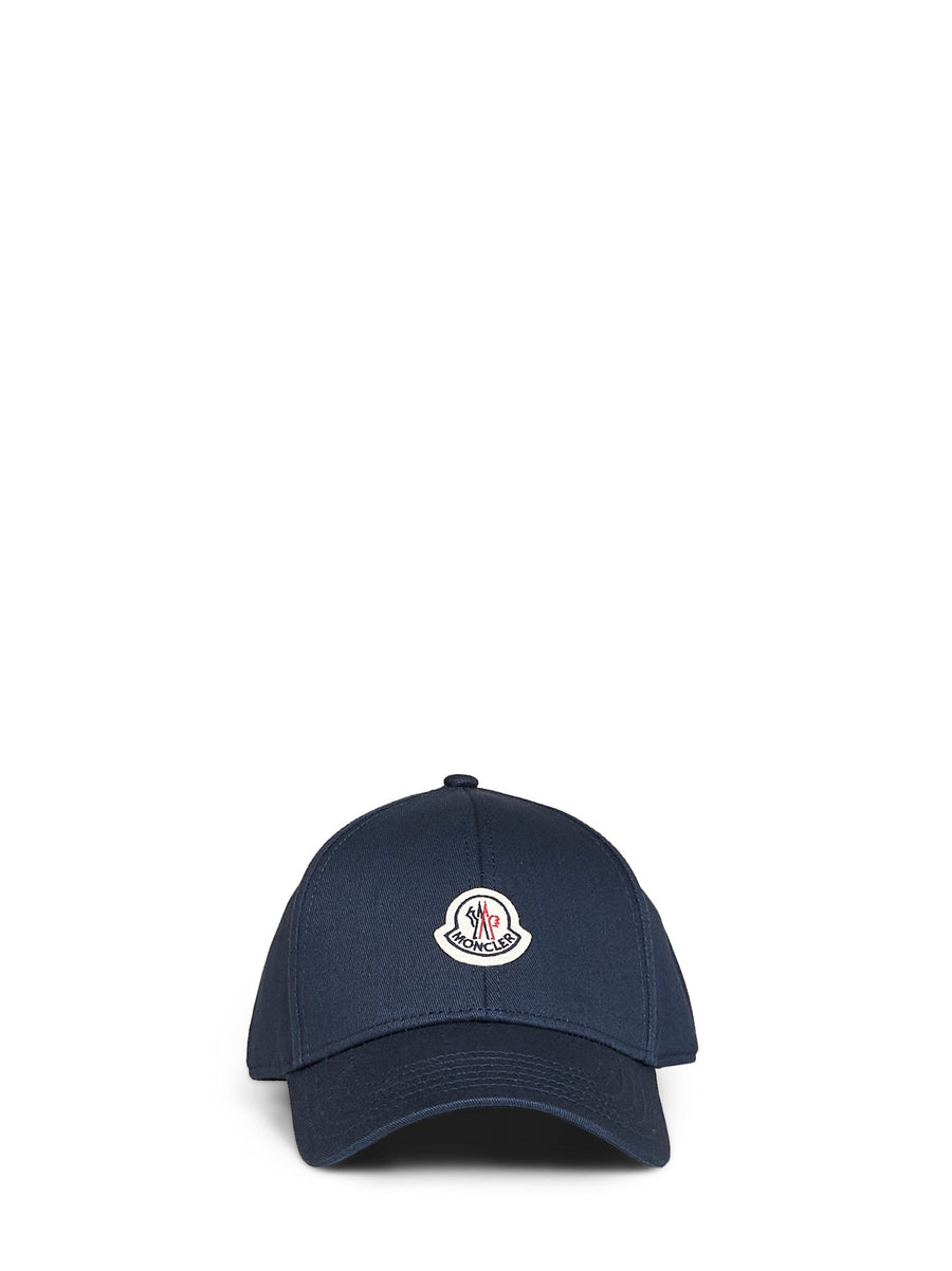 Moncler L20913b0003704863778 Cotton Gabardine Baseball Cap — Navy Caps