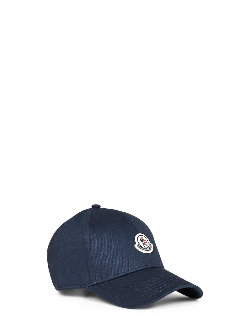 Moncler L20913b0003704863778 Cotton Gabardine Baseball Cap — Navy Caps