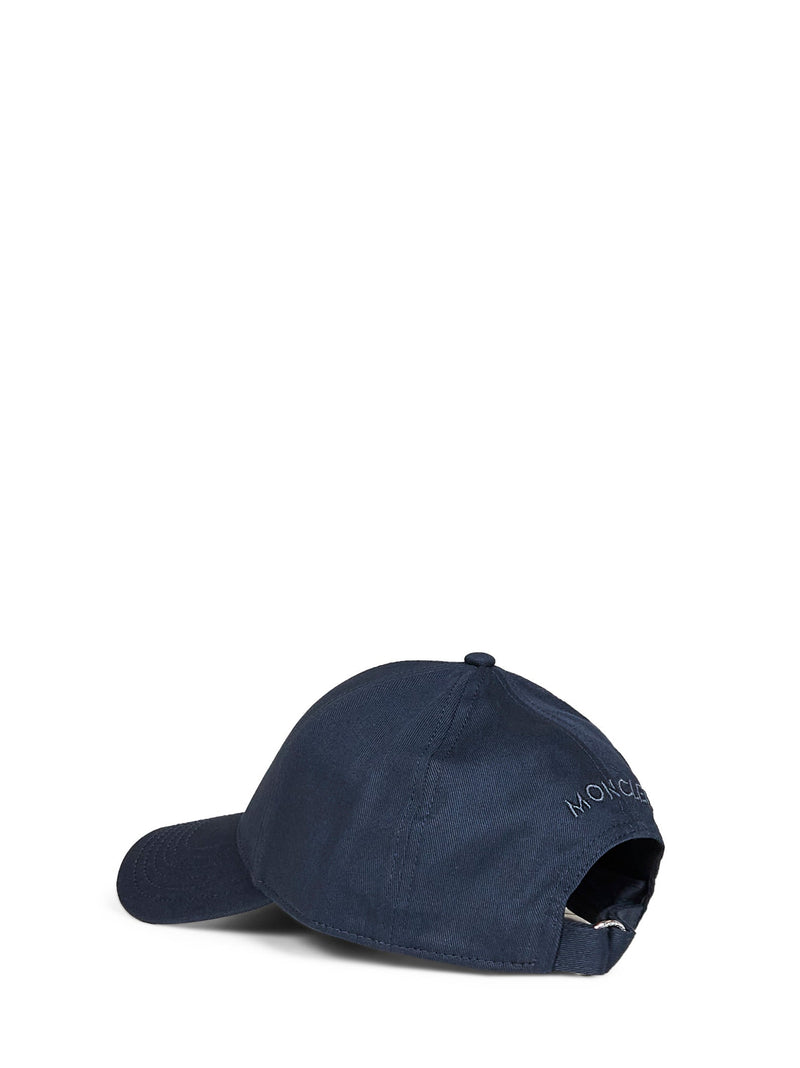 Moncler L20913b0003704863778 Cotton Gabardine Baseball Cap — Navy Caps