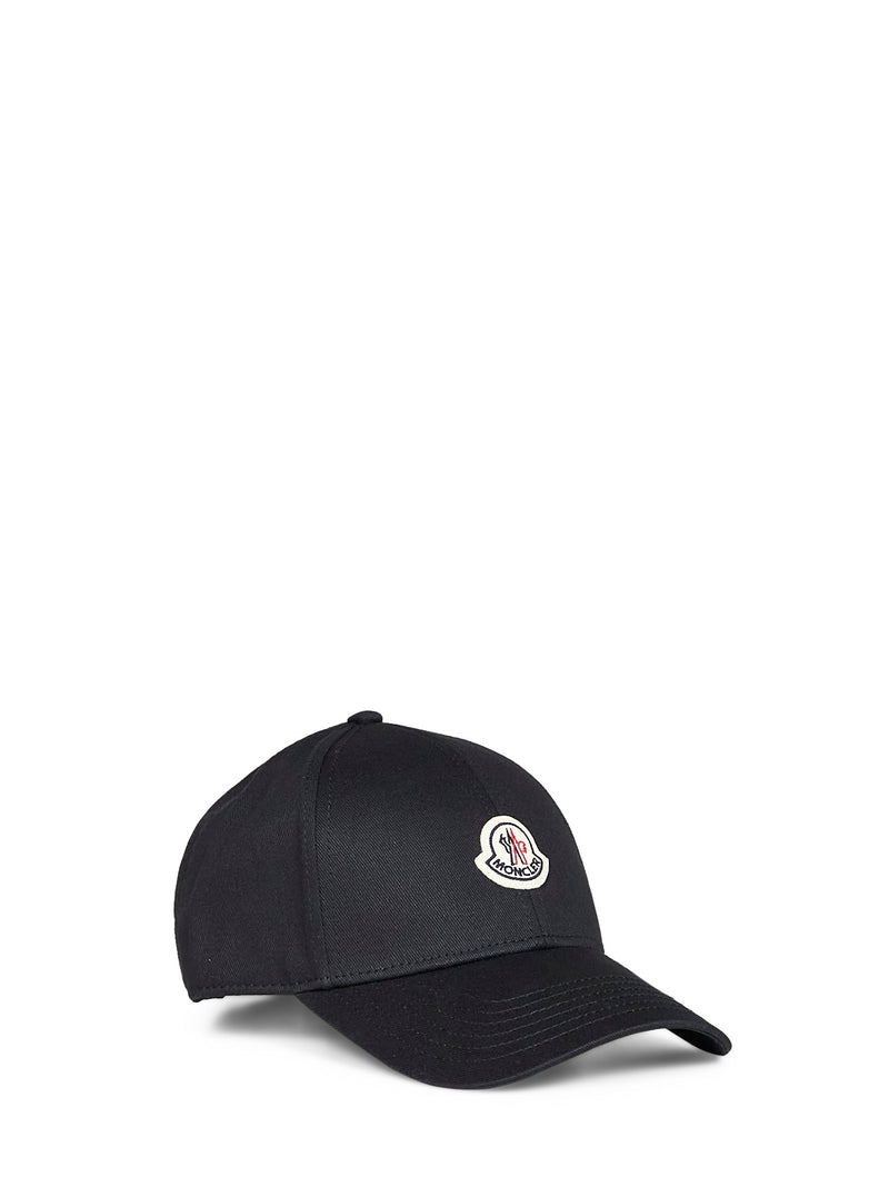 Moncler L20913b0003704863999 Embroidered Logo Baseball Cap — Black Cotton Caps
