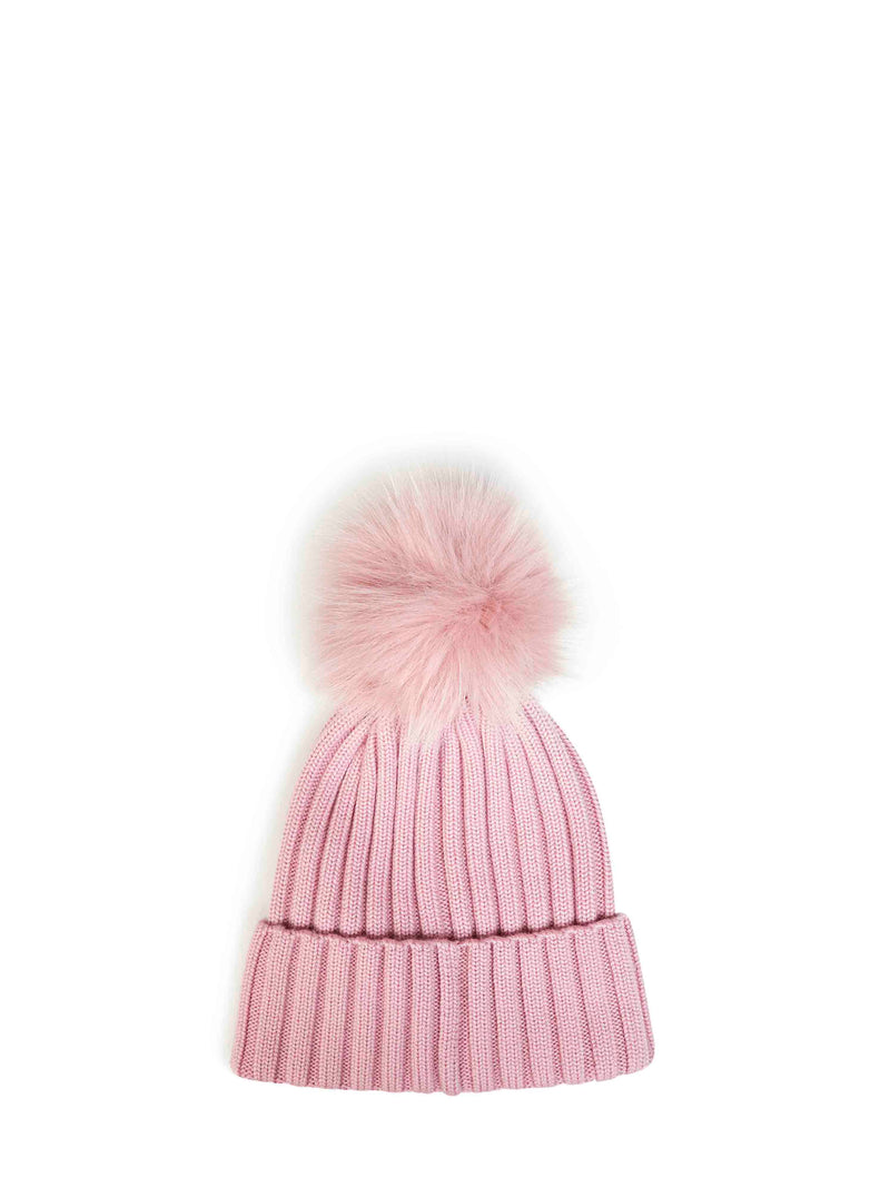 Moncler L20933b00039m1131518 Virgin Wool Ribbed Knit Beanie — Pink Beanies