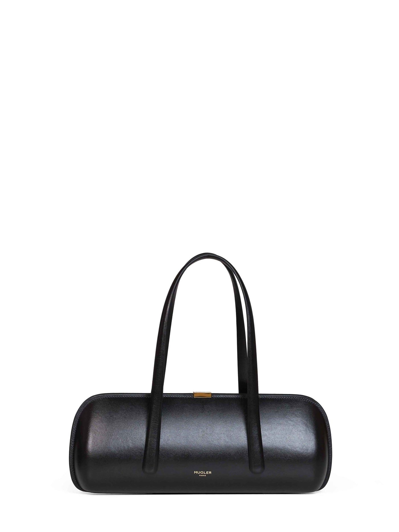 Mugler Aurora Shoulder Bag — Black Calf Leather
