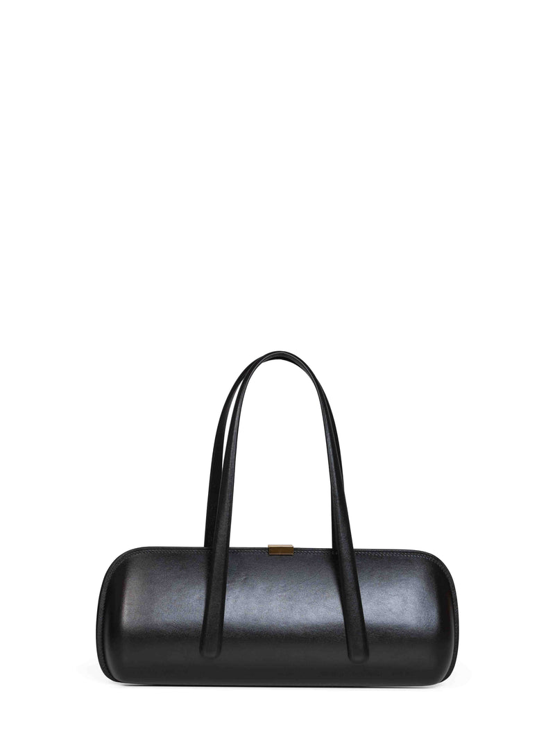 Mugler Aurora Shoulder Bag — Black Calf Leather